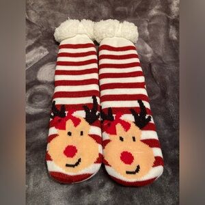 Cozy Soft Reindeer Grippy Socks
